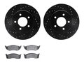 Dynamic Friction Co 8502-40293, Rotors-Drilled and Slotted-Black with 5000 Advanced Brake Pads, Zinc Coated 8502-40293